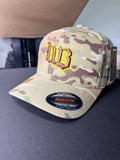 WB Old English Embroidered Flexfit Multicam Hat