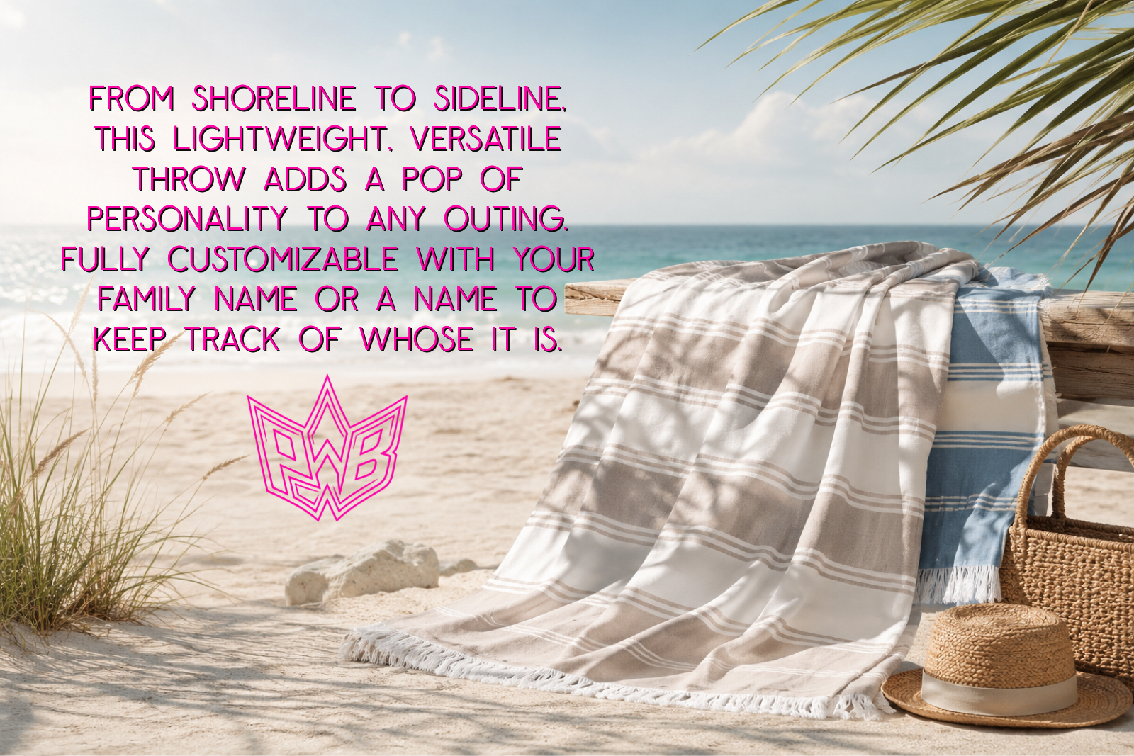 Fully Customizable Beach Throw