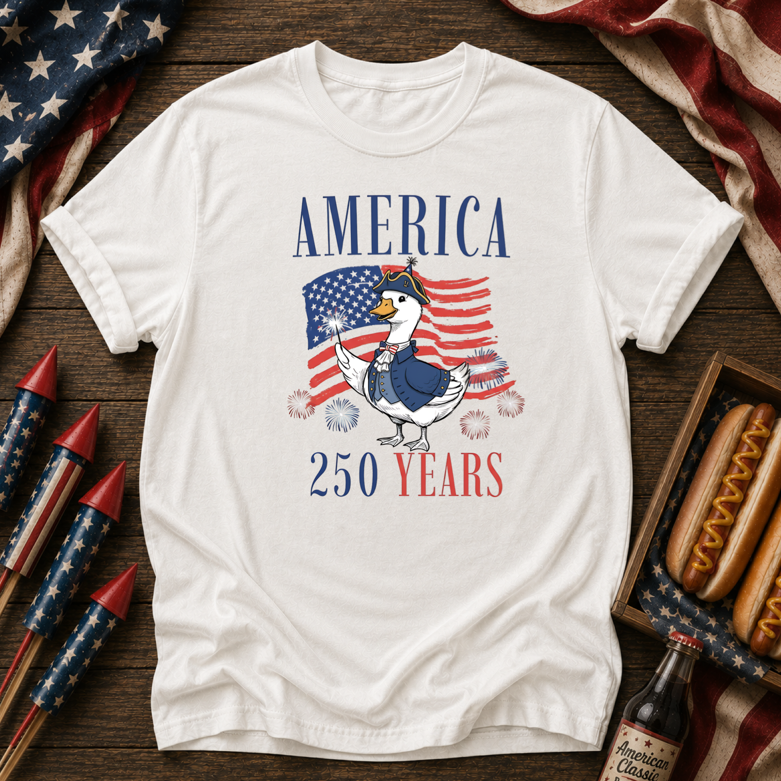 America 250 Goose Tee